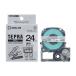  King Jim (KING JIM) Tepra PRO чуть более склеивание этикетка прозрачный чёрный знак 24mm ST24KW