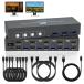 KVM переключатель KVM переключатель 4 ввод 2 мощность, 4 порт,USB3.0 KVM двойной монитор,UHD 4K@60Hz разрешение adaptive EDID,bo