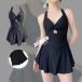  купальный костюм женский бикини body type покрытие высокий талия купальный костюм накладка в одном корпусе Корея способ тросик нет ребра вязаный черный серый взрослый женщина sexy задний автомобиль n..