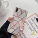 iPhone12 кейс iPhone SE кейс iPhone8 XR 12Pro iPhone12 mini 8Plus XS Max Pro кейс модный Корея геометрический рисунок мрамор мрамор розовый 