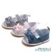  сандалии детский baby младенец First сандалии лента проверка полоса Denim способ симпатичный стиль ..... прогулка casual 