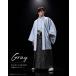 [ мужской hakama комплект в аренду ]/ цвет . есть /50-518KT/165-881BN/4 номер /S размер / день совершеннолетия / церемония окончания / кимоно / перо тканый / круг . другой ястреб. перо / серый / hakama / полоса / серебряный /165cm