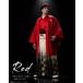 [ мужской hakama комплект в аренду ] цвет . есть hakama комплект /50-523NB/180-827NB/7 номер / день совершеннолетия / церемония окончания / свадьба / кимоно / перо тканый / hakama / Takeda цветок ./ круг . другой ястреб. перо / красный /180cm