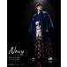 [ мужской hakama комплект в аренду ] цвет . есть /50-527NB/175-824NB/6 номер / день совершеннолетия / церемония окончания / свадьба / кимоно / перо тканый / hakama / круг . другой ястреб. перо / темно-синий / чёрный затемнение / золотой осень изначальный ./175cm