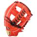  Wilson штат служащих двойной бейсбол перчатка для игрока внутреннего поля WBW101057 E orange 