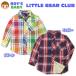  бесплатная доставка детская одежда мужчина рубашка длинный рукав LITTLE BEAR CLUB W марля в клетку внутри сторона полоса карман есть мужчина . baby 90cm 95cm почтовая доставка соответствует 