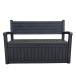 [ черный ] наружный место хранения bench место хранения box bench сборка простой полимер производства под дерево дверь вне шкаф место хранения box класть распределение наружный держатель водонепроницаемый / выдерживающий .