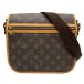  Louis * Vuitton LOUIS VUITTONmesenja-* Boss four ruPM M40106 Brown монограмма / кожа сумка "почтальонка" женский б/у 