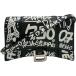  Balenciaga BALENCIAGA Hour стакан Mini ремень сумка 610460 черный / белый кожа сумка-пояс женский б/у 