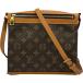  Louis * Vuitton LOUIS VUITTONso шлепанцы * сумка "почтальонка" M44879 Brown монограмма парусина женский б/у 