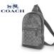 [ прекрасный товар почти не использовался ] Coach COACH сумка "body" сумка на плечо signature кожа черный серый мужской женский серийный иметь 