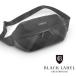 [ не использовался очень красивый товар ] Black Label сумка "body" сумка на плечо пряжка установка и снятие в клетку нейлон черный мужской женский легкий 
