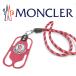 [ очень красивый товар почти не использовался ] Moncler MONCLER ремешок на шею смартфон держатель мобильный покрытие эластичный Raver розовый красный мужской женский 