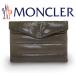 [ очень красивый товар почти не использовался ] Moncler MONCLER клатч сумка бардачок мульти- кейс сумка нейлон перо down Brown хаки 