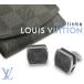 [ очень красивый товар почти не использовался ] Louis Vuitton запонки кнопка кафф links s weve ru тип монограмма Eclipse metal серебряный b rack case есть 