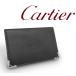 [ бесплатная доставка прекрасный товар ] Cartier Cartier Must линия складывающийся пополам футляр для карточек футляр для визитных карточек чехол для пропуска установленный срок кожа черный мужской женский 