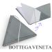 [ не использовался очень красивый товар специальный заправка имеется ] Bottega Veneta Note покрытие блокнот для заметок треугольник треугольник кожа кожа серый мужской женский 
