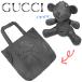 [ очень красивый товар почти не использовался ] Gucci GUCCI Bear сумка большая сумка эко-сумка складной сумка ..GG рисунок нейлон черный чёрный серийный иметь редкость 