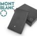 [ не использовался очень красивый товар ] Montblanc MONTBLANC складывающийся пополам футляр для визитных карточек футляр для карточек кожа натуральная кожа черный мужской джентльмен женский тонкий тонкий с ящиком 