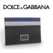  не использовался очень красивый товар Dolce & Gabbana Dolce&Gabbana футляр для карточек чехол для пропуска чехол для проездного билета кожа кожа черный темно-синий серый мужской женский 