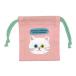 E.minette Mini Mini мешочек .. розовый белый кошка бардачок ткань кошелек кейс cosme подарок модный подарок кошка смешанные товары кошка рисунок 