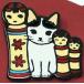 pota кольцо кошка булавка z kokeshi значок булавка брошь товары кошка смешанные товары подарок симпатичный пчела трещина белый чёрный 