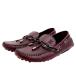  прекрасный товар Louis Vuitton LV Logo обувь для вождения Loafer мужской вино 7.5 кожа мокасины панель туфли без застежки LOUIS VUITTON