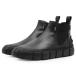 [ превосходный товар ]MONCLER Moncler MATTEW SCARPA со вставкой из резинки короткие сапоги размер S мужской кожа обувь обувь коробка * пакет приложен черный чёрный 
