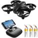 オープンタイプショップのPotensic A20W Mini Drone for Kids with Camera, 720P Toy Drone Quadcopter Black