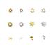  одиночный товар Nailparts metal детали Gold серебряный ногти сопутствующие товары собственный ногти гель ногти 