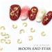  примерно 50 штук входит Nailparts три день месяц moon месяц Gold Star звезда metal детали заклепки ногти сопутствующие товары Star искусство детали декоративный элемент материалы 