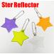  reflector Star type key holder star design traffic safety goods reflector ball chain key holder 