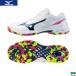 самый короткий отправка Mizuno бадминтон обувь ue-b Claw 4 71GA264302 Uni белый × ice blue 3E Япония бадминтон ассоциация рассмотрение соответствие требованиям товар 