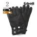 �V���b�g ���U�[�O���[�u ��� COW HIDE �X�}�z�Ή� Schott WINTER GLOVE SHORT 782-4970045