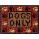 Dogs Only Paws Latch Hook Kits Rug Crochet Yarn Pre-Printed Cushion Embroidery Needlework Carpet Cover Hook and Latch Kit Tapestry Christmas Home Deco