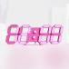 KOSUMOSU Pink LED Clock 3D Wall Clock 9.7