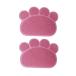 猫 砂 トイレ マット 薄ピンク 飛び散り 防止 ( 足型 2枚 )