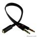 3.5mm аудио изменение кабель 4 высшее женский -3 высшее мужской x2 смартфон микрофон для наушников headset персональный компьютер коннектор звук работа 