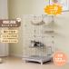  cat cage 2 step cat cage hammock attaching door attaching with casters stylish cat gauge stylish cat house pet many step absence number protection . mileage prevention many head .. many head 