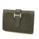 * final price [4ha0338] Hermes card-case / Bear n Mini /U stamp /she-bru/ black / silver metal fittings 