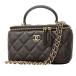 [6fd5875] Chanel косметичка matelasse цепь плечо овчина Brown золотистый, цвет шампанского металлические принадлежности 2way сумка 