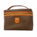 [6id6395] Celine косметичка Macadam PVC Brown Gold металлические принадлежности [ б/у ] женский 
