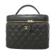 [6ka0471] Chanel косметичка matelasse черная икра s gold черный золотистый, цвет шампанского металлические принадлежности [ б/у ] женский 