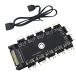 rgb ступица, CTRICALVER 1?11 порт ARGB HUB 5V 3Pin RGB сплиттер ступица SATA/IDE порт имеется источник питания 50cm.