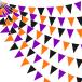 PinkBlume чёрный orange фиолетовый треугольник флаг ткань Galland баннер party украшение примерно 10m Halloween черный orange лиловый ткань. флаг pe наан to оборудование орнамент au