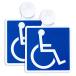  pocket (Pocket) international symbol mark wheelchair Mark sticker suction pad type 2 pieces set 