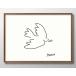  постер 11364pabro* Picasso flat мир. голубь картина интерьер A3 размер искусство новое здание праздник . подарок узор изменение Северная Европа управление ID: