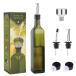 Aozita( blue jita) 17 ounce glass made olive oil bottle - 500ml green oil &amp; vinegar krueto note ... leak . attaching 