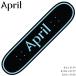  Ape liru панель APRIL YUTO HOEIGOME. рис самец .APRIL OG LOGO BLUE BLACK SKATEBOARD скейтборд скейтборд DECK