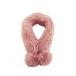  искусственный мех пелерина pompon79x7cm розовый 